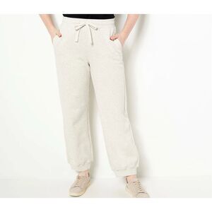 Rebecca Minkoff $159 Terry Ankle Joggers sweatPants- Almond gray XL  NWT